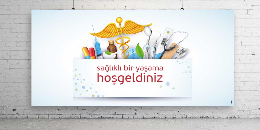 Medikal Semboller ve Hoş Geldiniz Yazılı Duvar Giydirme 2586