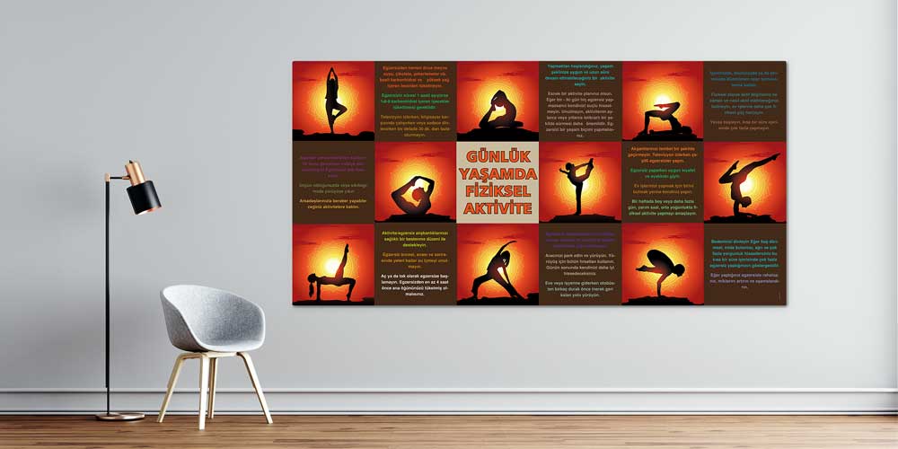Günlük Yaşamda Fiziksel Aktivite Poster Seti 1389
