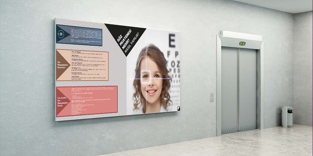 Göz Muayenesi Bilgilendirme ve Görüş Testi Duvar Panosu 1518