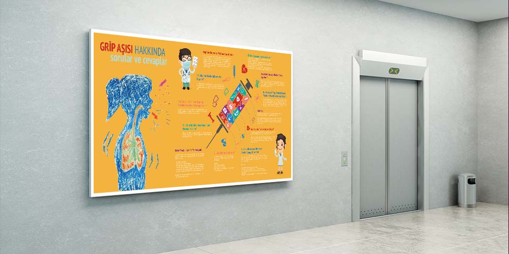 Grip Aşısı Hakkında Bilgilendirici Poster 1726
