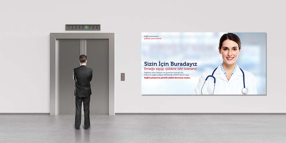 Sağlıkta Şiddete Tolerans Yok Büyük Ebat Poster  1834