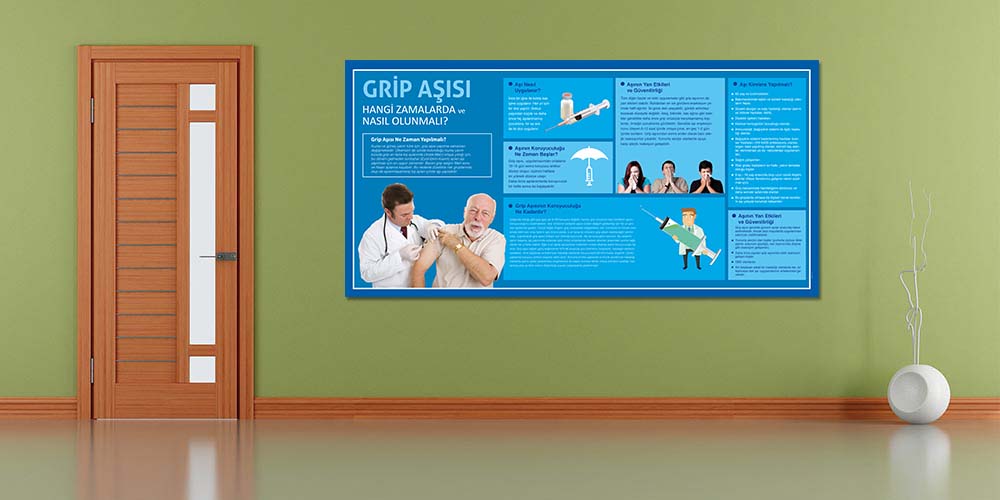 Grip Aşısı Hakkında Bilgilendirme Panosu 1816