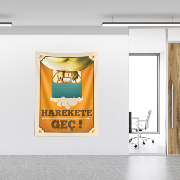 "Harekete Geç" Kilo Kontrolü Duvar Örtüsü 8495