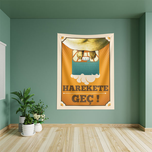 "Harekete Geç" Kilo Kontrolü Duvar Örtüsü 8495