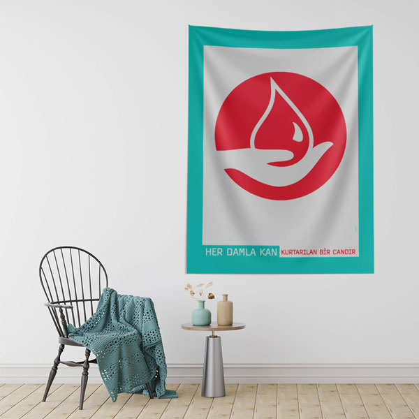 hastane-duvar-sanat-8498-01 Her Damla Kan Kurtarılan Bir Candır Duvar Örtüsü 8498