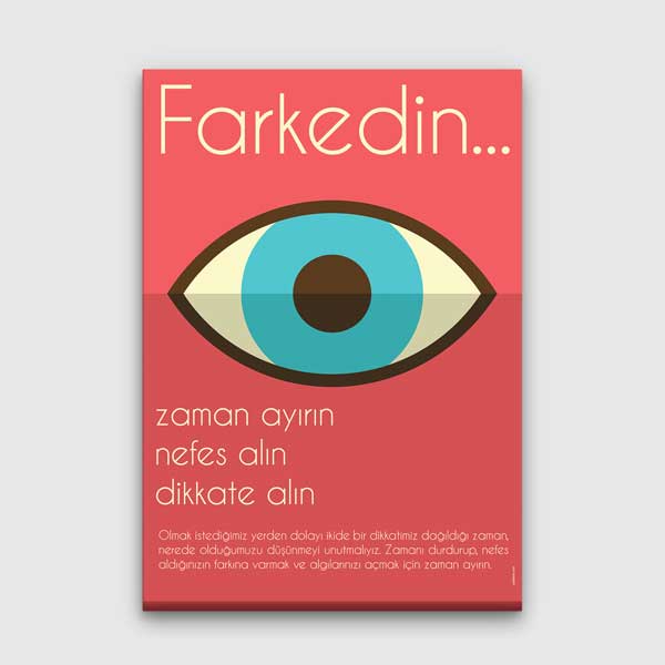 Farkındalık Temalı Göz Figürlü Poster Tablo – 1244