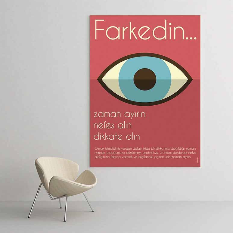 Farkındalık Temalı Göz Figürlü Poster Tablo – 1244