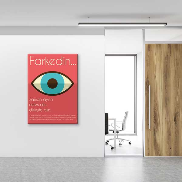 Farkındalık Temalı Göz Figürlü Poster Tablo – 1244