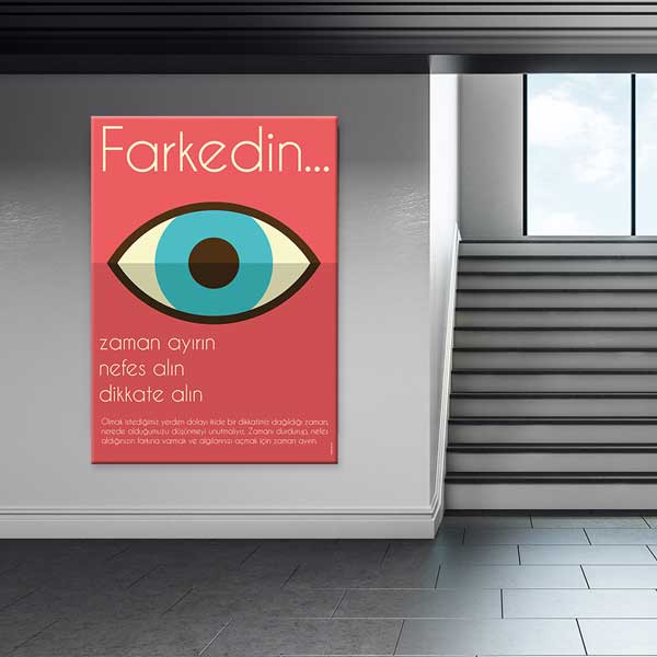 Farkındalık Temalı Göz Figürlü Poster Tablo – 1244