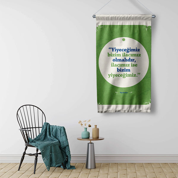 Sağlıklı Yaşam Duvar Flaması 8175