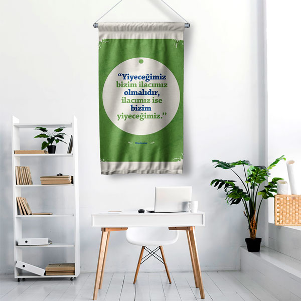 Sağlıklı Yaşam Duvar Flaması 8175