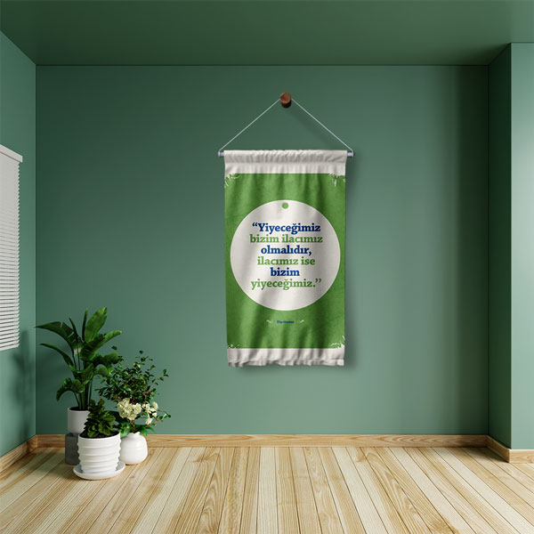 Sağlıklı Yaşam Duvar Flaması 8175