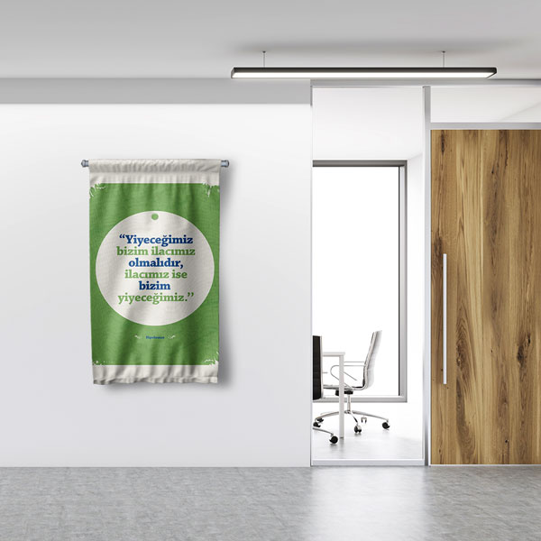 Sağlıklı Yaşam Duvar Flaması 8175