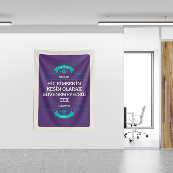 Sağlık "Hiç Kimsenin Güvenemeyeceği Tek Nimet" Duvar Örtüsü 8492
