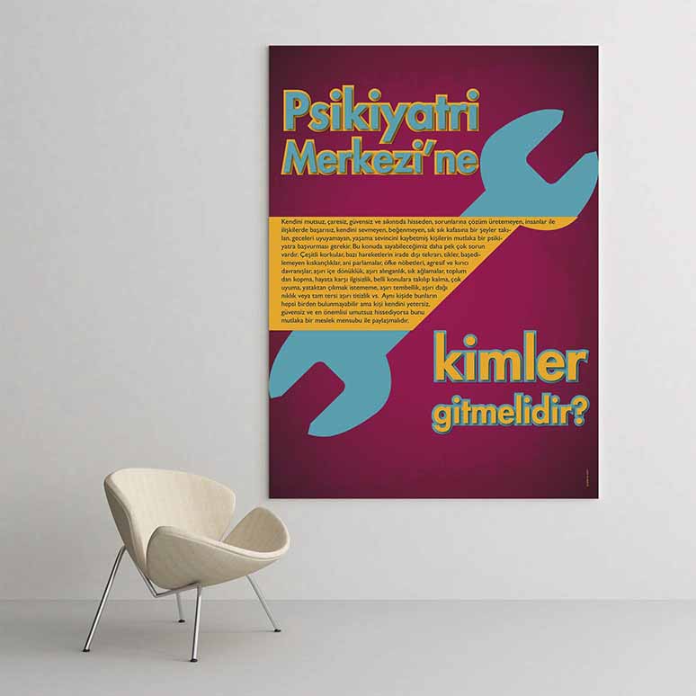 hastane-duvar-tablolari-1254-01 Psikiyatri Merkezi Posteri – 1254