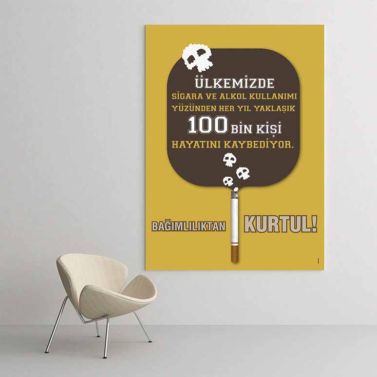 Sigara ve Alkol Bağımlılığı Farkındalık Posteri – 1300