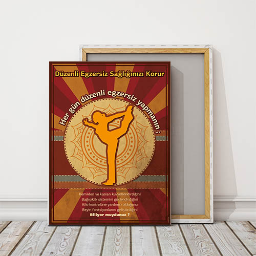 Düzenli Egzersiz Sağlık Temalı Duvar Tablosu – 1376