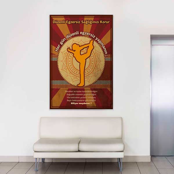 Düzenli Egzersiz Sağlık Temalı Duvar Tablosu – 1376