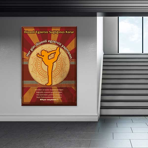 Düzenli Egzersiz Sağlık Temalı Duvar Tablosu – 1376