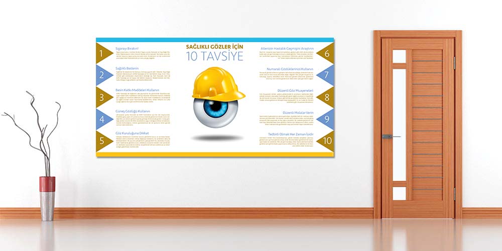 Sağlıklı Gözler İçin 10 Tavsiye Bilgilendirme Panosu 1520