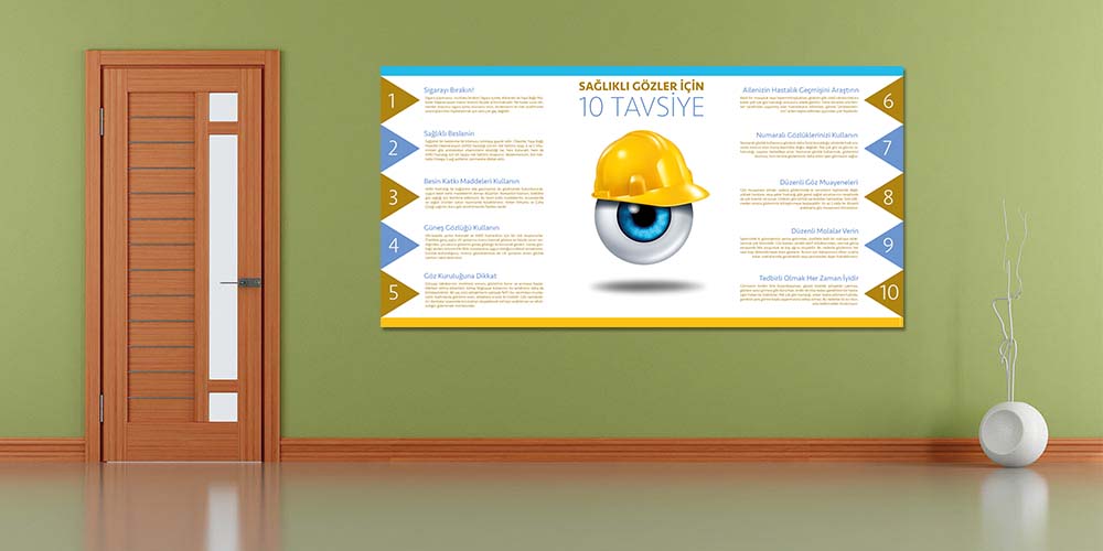 Sağlıklı Gözler İçin 10 Tavsiye Bilgilendirme Panosu 1520