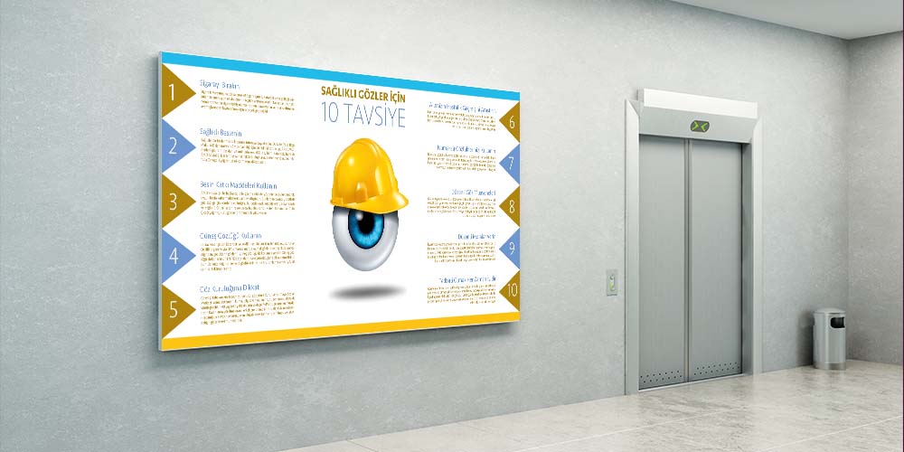 Sağlıklı Gözler İçin 10 Tavsiye Bilgilendirme Panosu 1520