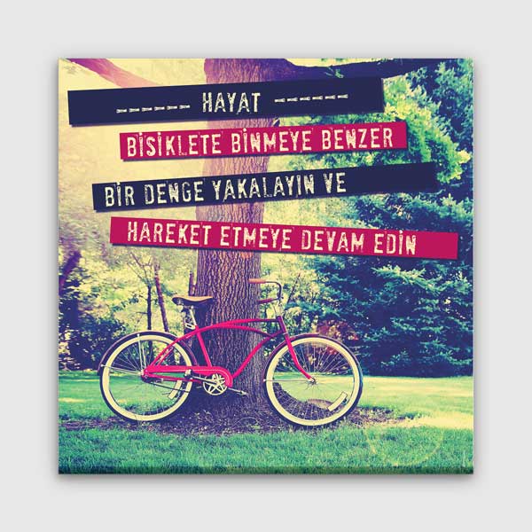 hastane-duvar-tablolari-1824-00 Hayat Bisiklet Temalı Motivasyonel Duvar Tablosu – 1824