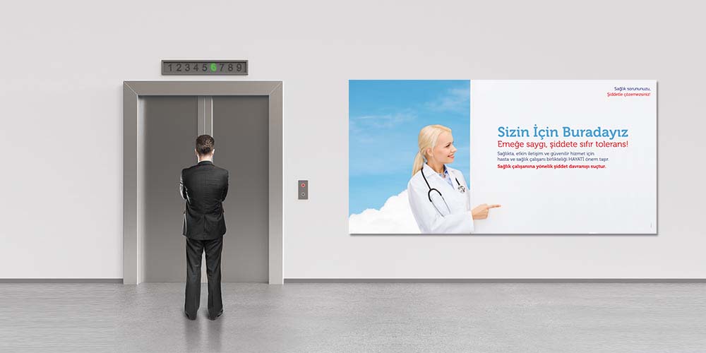 Sağlıkta Şiddet Karşıtı Büyük Ebat Poster  1836