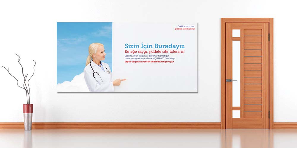 Sağlıkta Şiddet Karşıtı Büyük Ebat Poster  1836