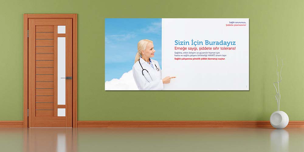 Sağlıkta Şiddet Karşıtı Büyük Ebat Poster  1836