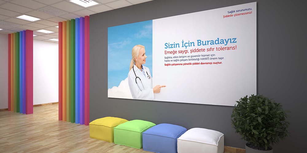 Sağlıkta Şiddet Karşıtı Büyük Ebat Poster  1836