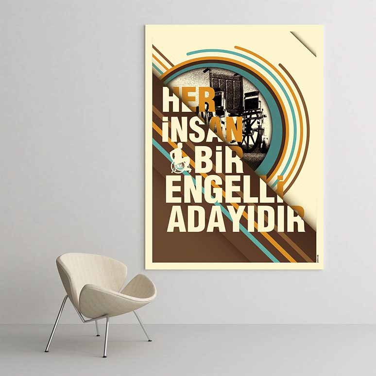 hastane-duvar-tablolari-2018-04 "Her İnsan Bir Engelli Adayıdır" Sosyal Mesajlı Duvar Tablosu – 2018