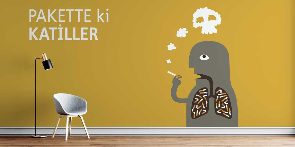 hastane-duvar-tablolari-2544-00 Sigaranın Akciğerlere Zararı Duvar Kağıdı 2544