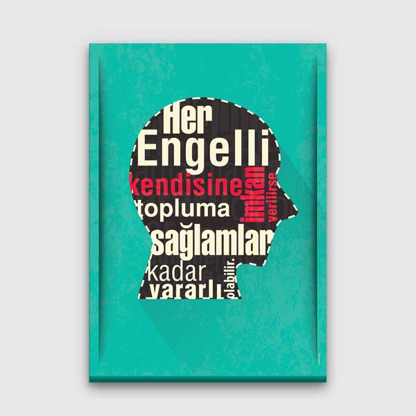 "Her Engelli, Topluma Yararlı Olabilir" Temalı Duvar Tablosu – 4023