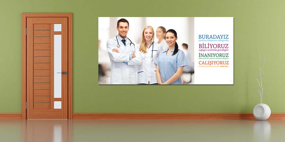 Sağlık Ekibi Motivasyon Panosu - Hastane Duvar Dekoru  1831