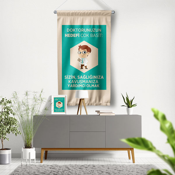 Doktor Hedefi Duvar Flaması 8182