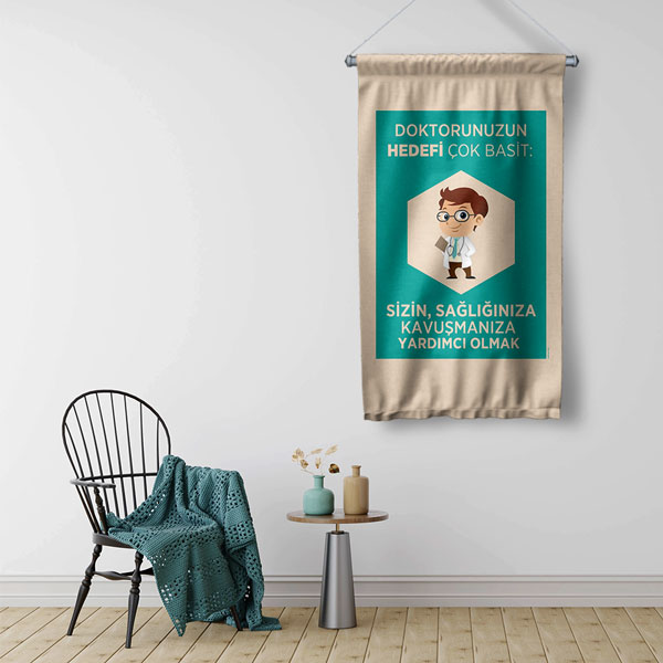 Doktor Hedefi Duvar Flaması 8182