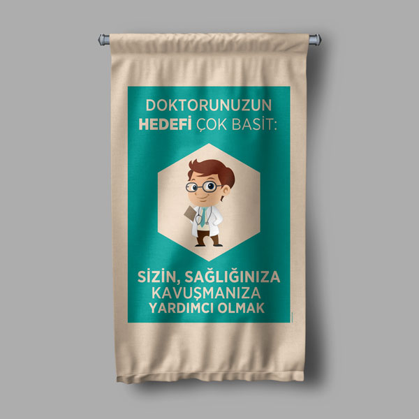 Doktor Hedefi Duvar Flaması 8182