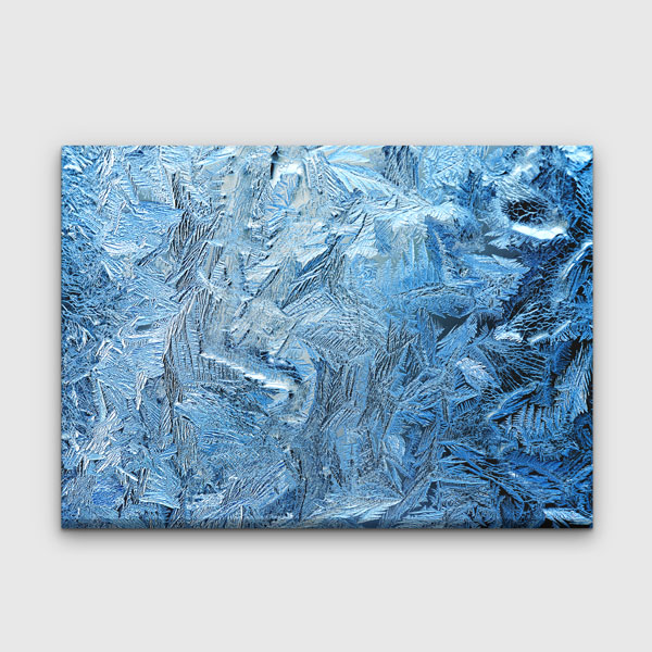 Buz Kristali Dokulu Soyut Mavi Kanvas Tablo 2155