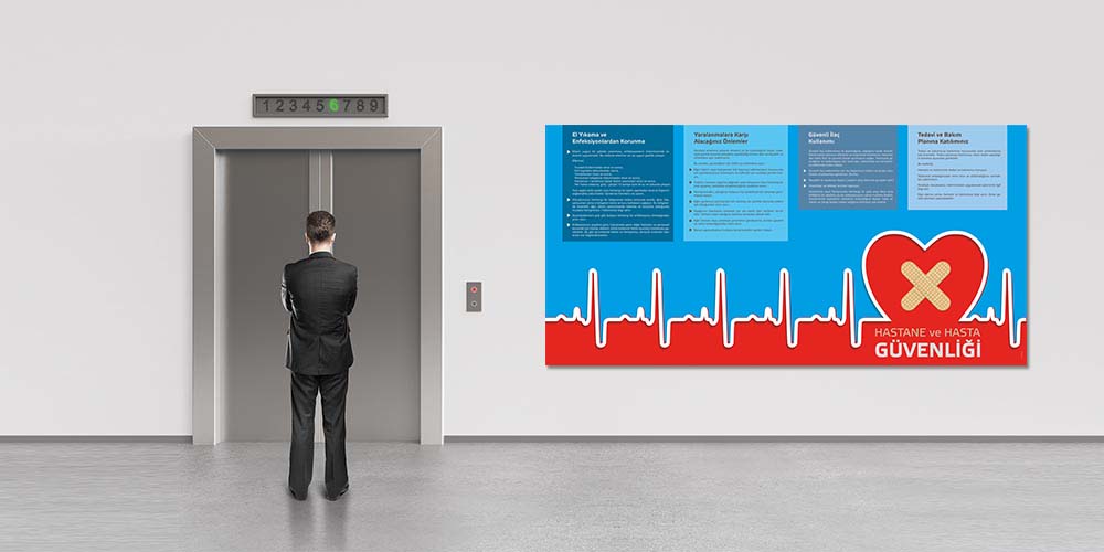 Hasta Güvenliği Temalı Hastane Duvar Dekoru  1718