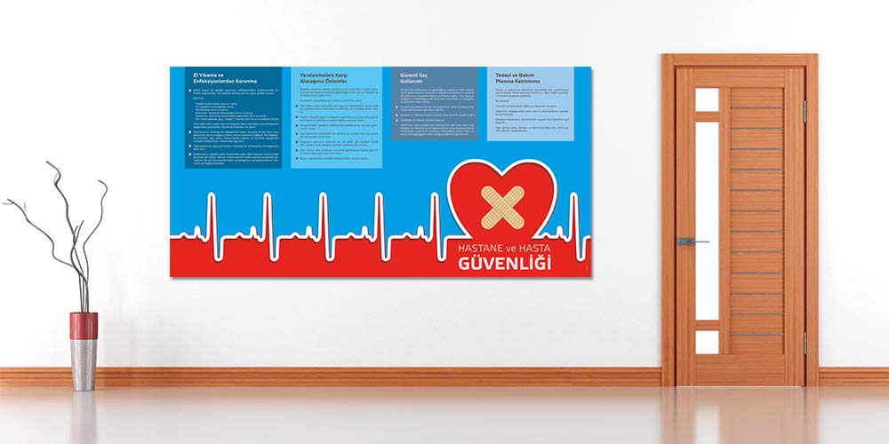 Hasta Güvenliği Temalı Hastane Duvar Dekoru  1718