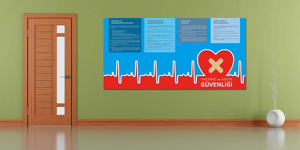 Hasta Güvenliği Temalı Hastane Duvar Dekoru  1718