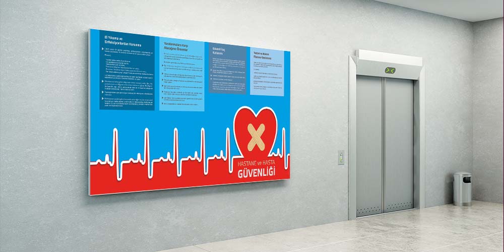 Hasta Güvenliği Temalı Hastane Duvar Dekoru  1718