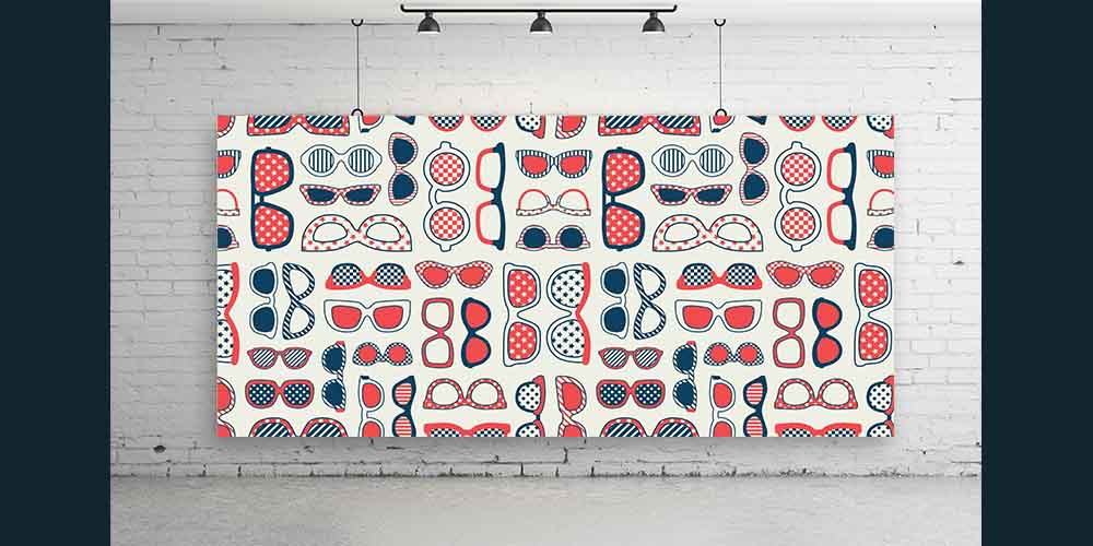 Renkli Güneş Gözlüğü Desenli Duvar Kağıdı 2623