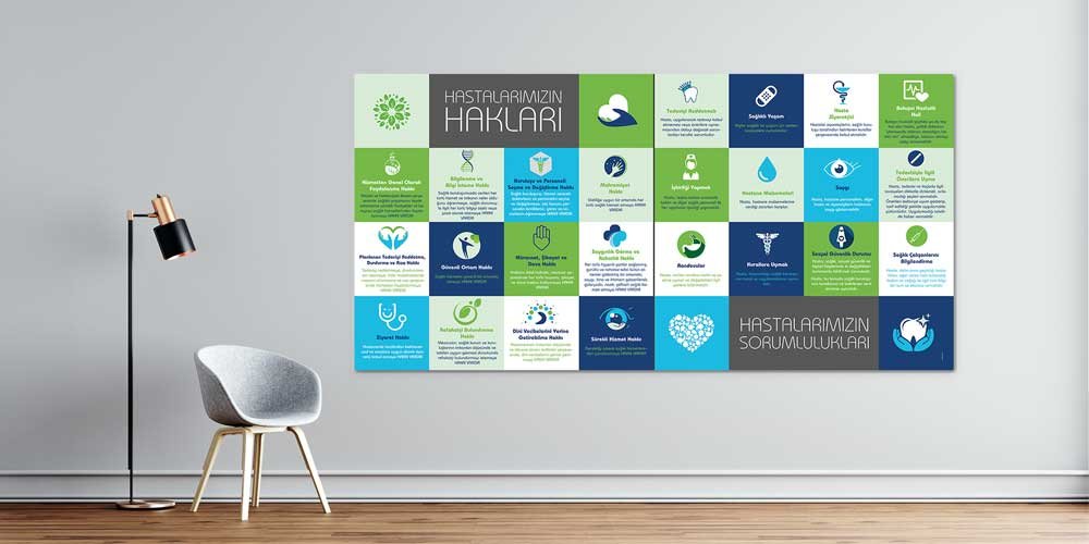 Hasta Hakları ve Sorumlulukları Kare Bilgilendirme Panosu 1715