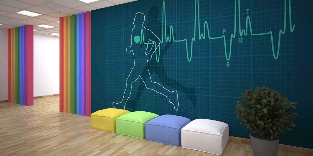 Eforlu EKG ve Koşan Adam Temalı Duvar Kağıdı 2554