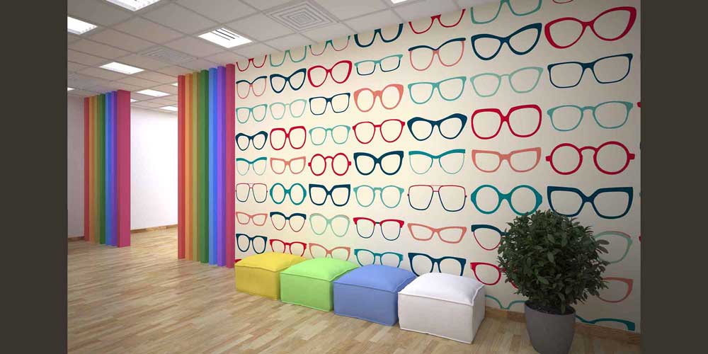 Retro Gözlük Desenli Duvar Posteri 2622