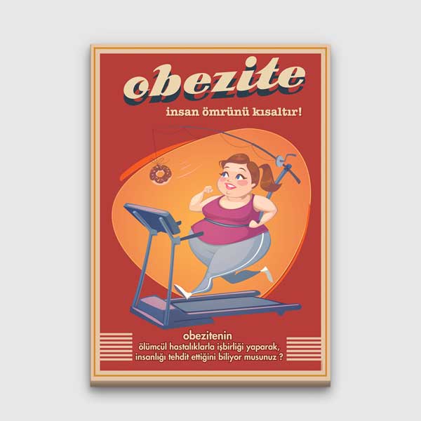 "Obezite İnsan Ömrünü Kısaltır" Farkındalık Posteri – 1498