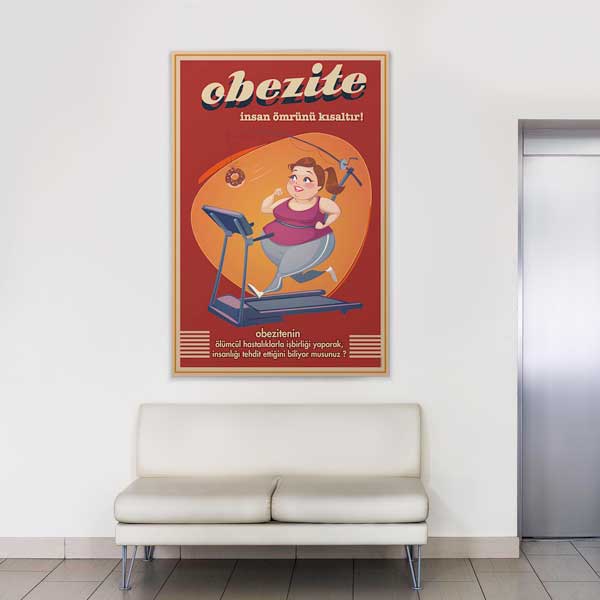 "Obezite İnsan Ömrünü Kısaltır" Farkındalık Posteri – 1498