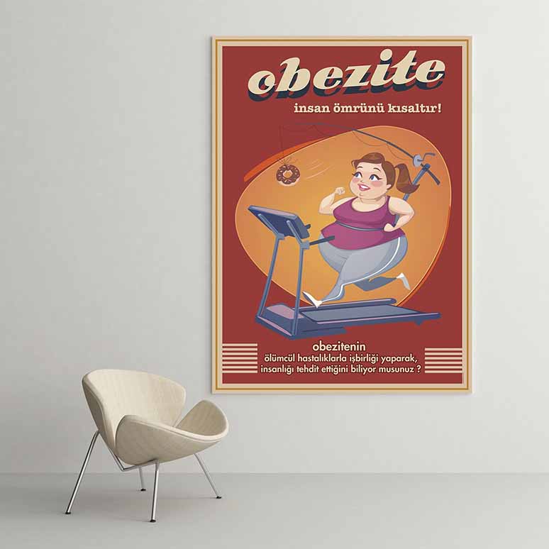 "Obezite İnsan Ömrünü Kısaltır" Farkındalık Posteri – 1498